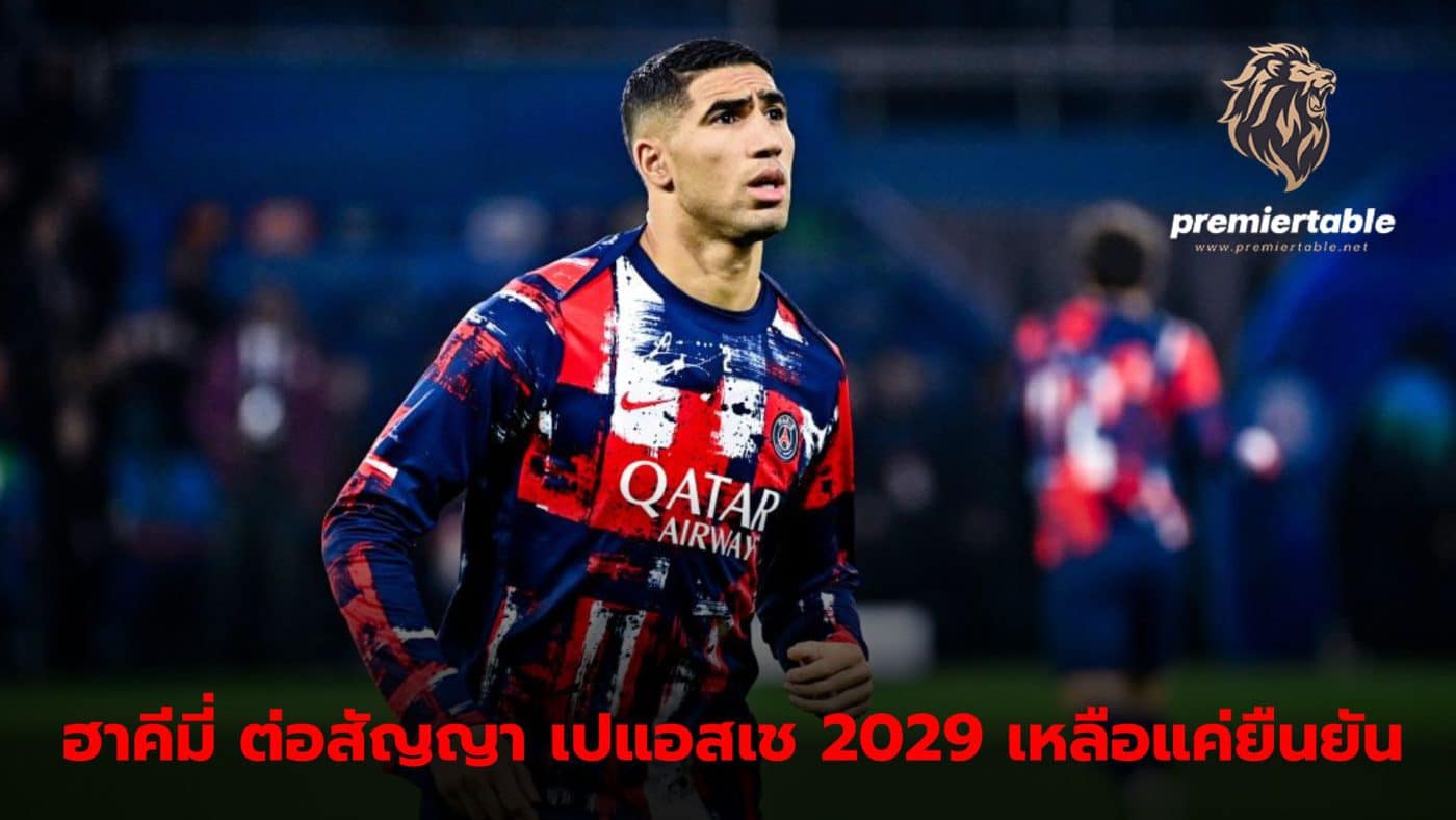 Achraf Hakimi extends contract with Paris Saint-Germain until 2029